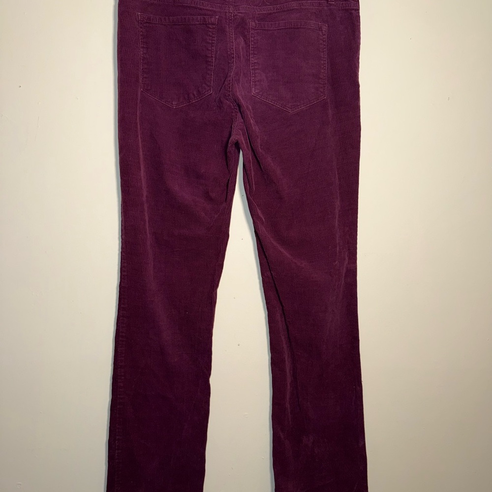 LOFT Rich Plum Corduroy Flare Pants - Picture 2 of 5